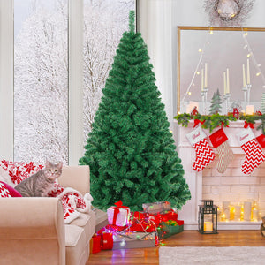 Artificial PVC Hinged Christmas Tree with Solid Metal Stand-6 ft view 3