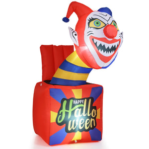 6 Ft Halloween Inflatable Clown with LED Lights for Indoor Outdoor Porch view 4
