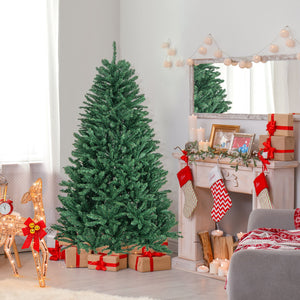 6 Feet Hinged Artificial Christmas Tree with Solid Metal Stand view 2