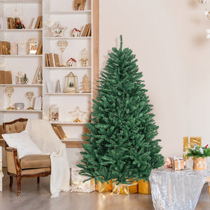 6 Feet Hinged Artificial Christmas Tree with Solid Metal Stand view 3