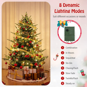 6 FT Pre-Lit Artificial Hinged Xmas Tree with 778 PVC and PE Branch Tips-M view 8