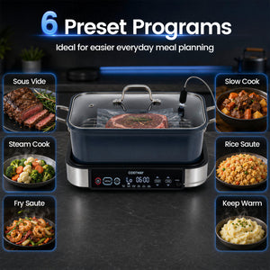 6-in-1 Programmable Slow Cooker with Keep Warm Functions and Adjustable Timer, Control view 3