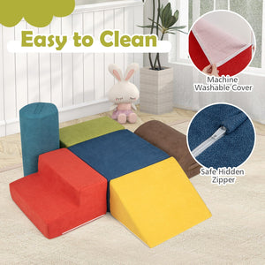 6-Piece Baby Climbing Blocks with 30D High-Density Foam and Carrying Handles-Multicolor view 7