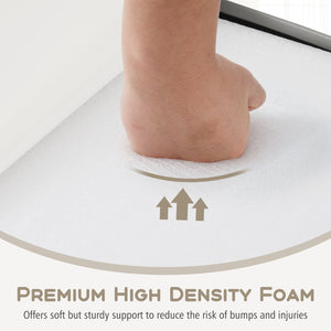 6-Piece Soft Play Set for Toddlers with Climbing Triangle and Ramp-White view 6