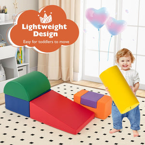 6 Pieces Foam Climbing Blocks Indoor Climb and Crawl Activity Playset with Rectangles-Orange view 7