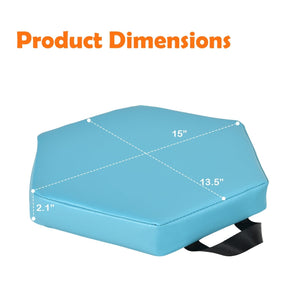 6 Pieces Multifunctional Hexagon Toddler Floor Cushions Classroom Seating with Handles-Blue view 4