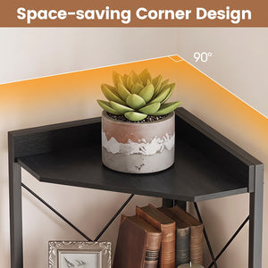 6-Tier 71 inches Tall Freestanding Bookshelf with Cabinet and Metal Frame-Black view 9