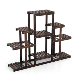 6-Tier Flower Wood Stand Plant Display Rack Storage Shelf