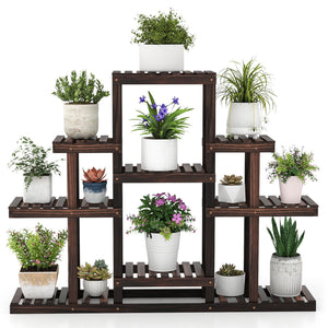 6-Tier Flower Wood Stand Plant Display Rack Storage Shelf view 5