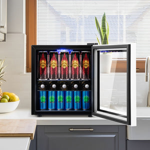 60 Can Beverage Mini, Refrigerator with Glass Door view 8