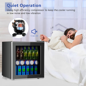 60 Can Beverage Mini, Refrigerator with Glass Door view 9
