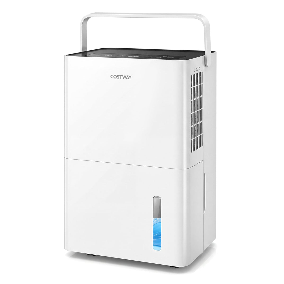 6000 Sq.Ft 120 Pint Compressor Dehumidifier with Drain Hose Smart Humidity Control for Bedroom-White