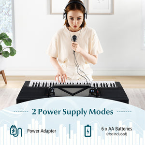 61-Key Electronic Keyboard Piano Starter Set with Stand Bench and Headphones view 7
