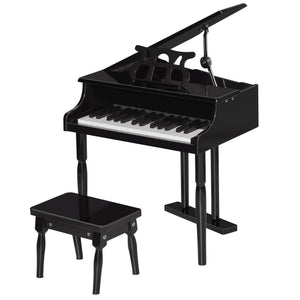 Modern Kids Piano, 30 Keys, Set of 2, Mini Toy for Child, Grand Piano with Music Stand and Bench