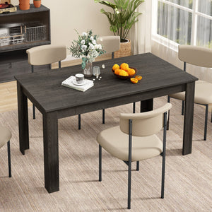 63 Inch Rectangular Modern Dining Kitchen Table-Gray view 2
