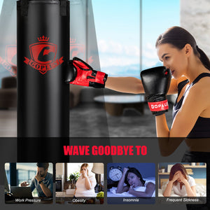 Filled Punching Bag Set with Boxing Gloves- 63 lbs view 7