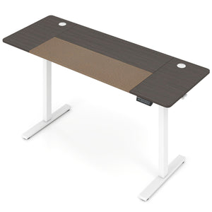 63 x 24 Inch Height Adjustable Sit Stand Computer Desk with 3 Memory Presets-Grey