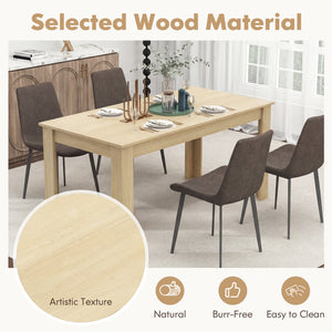 63 Inch Rectangular Modern Dining Kitchen Table-Oak view 8