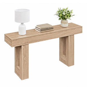 63 Inches Long Console Table Farmhouse Entryway Table with Storage-Natural view 4