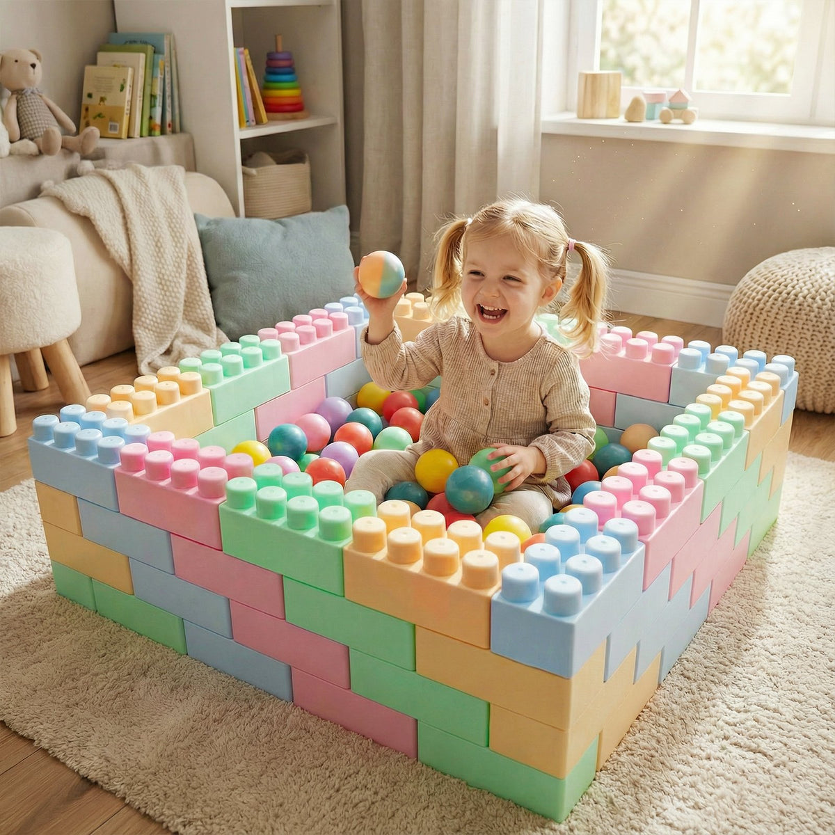 64 pcs Building Blocks for Toddlers Educational Toy view 2