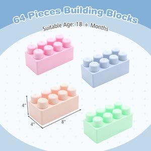 64 pcs Building Blocks for Toddlers Educational Toy view 4