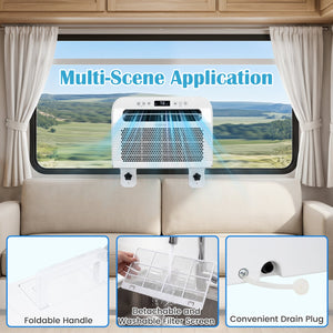 6500 BTU Window AC Unit with WiFi APP Voice Control 24H Timer and Quiet Operation-White view 9