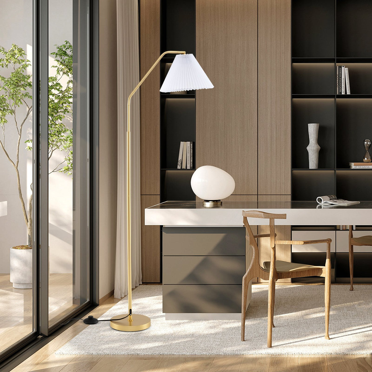 66 inches Arc Floor Lamp Modern Standing Lamp with Adjustable Lamp Head view 5