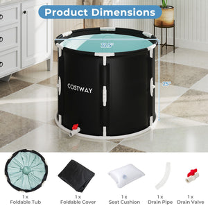 66 Gal Foldable Ice Bath Tub with Lid for Adult view 4
