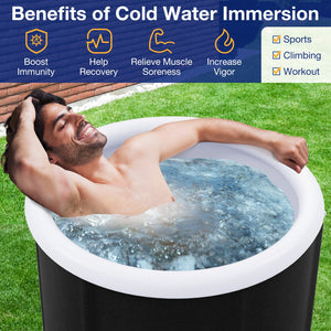 66 Gal Outdoor Ice Plunge Tub with Lid at Home view 6