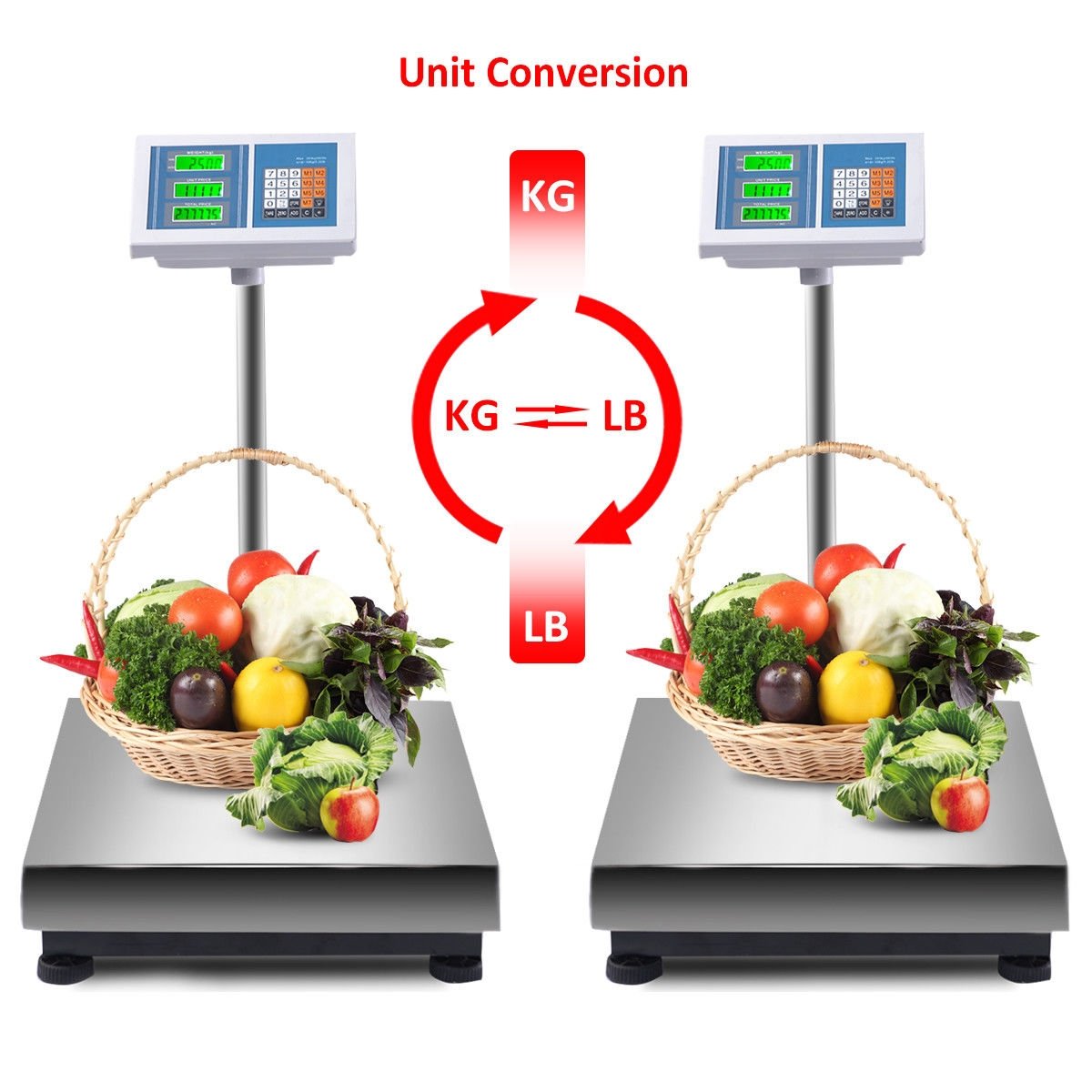 660 lbs Weight Computing Digital Floor Platform Scale view 4