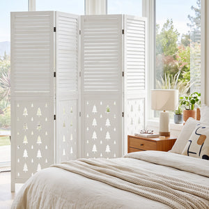 67 inches Tall Wood Room Divider Indoor Wooden Partition for Room Separation-4 Panels view 6
