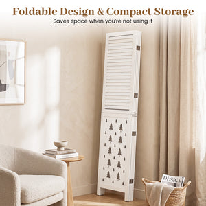 67 inches Tall Wood Room Divider Indoor Wooden Partition for Room Separation-4 Panels view 7