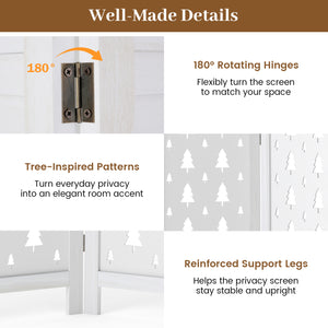 67 inches Tall Wood Room Divider Indoor Wooden Partition for Room Separation-4 Panels view 9