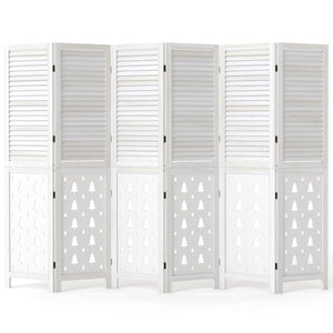 67 inches Tall Wood Room Divider Indoor Wooden Partition for Room Separation-6 Panels