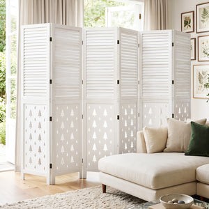 67 inches Tall Wood Room Divider Indoor Wooden Partition for Room Separation-6 Panels view 2