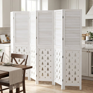 67 inches Tall Wood Room Divider Indoor Wooden Partition for Room Separation-6 Panels view 3