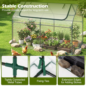 68 x 33 x 21 Inch Galvanized Raised Garden Bed with Cover-Black view 9