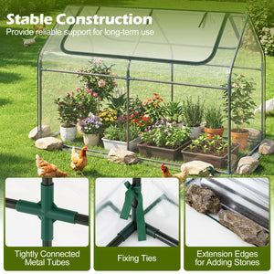 68 x 33 x 21 Inch Galvanized Raised Garden Bed with Cover-Silver view 9