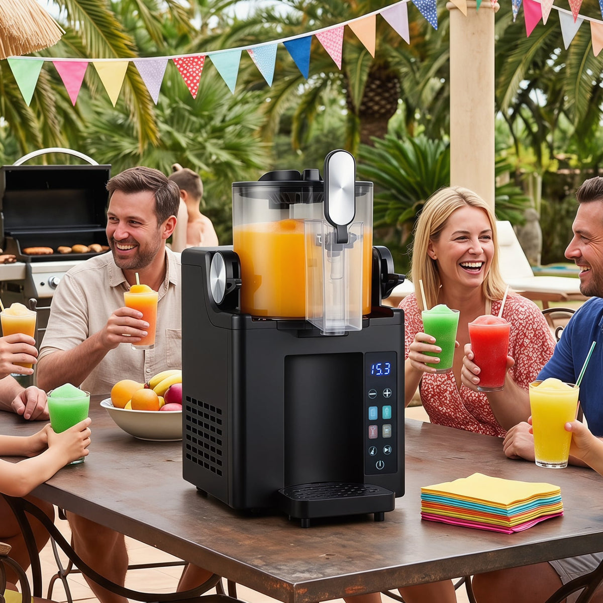 68 oz Frozen Drink Maker and Slushy Machine for Home-Black view 2
