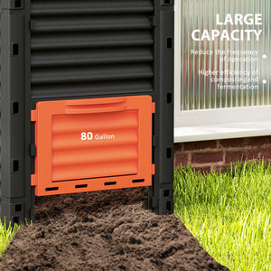 Garden Compost Bin Large Outdoor Compost Container 80 Gallon Fast Creation of Fertile Soil Aerating Compost – view 11