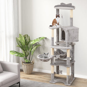 69 Inch Multi-level Cat Tree with Top Perch and Cozy Condo view 2