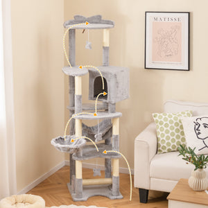 69 Inch Multi-level Cat Tree with Top Perch and Cozy Condo view 6