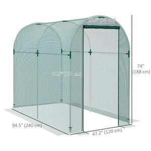 Galvanized Steel Crop Cage, Plant Protection Tent with Zippered Door, 4' x 4', Black – view 23