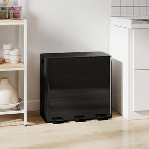 Garbage Bin, Soft-Close Trash Can with Foot Pedal, 3x5 Gallon (3x20 L) Garbage Can with Removable Inner – view 7