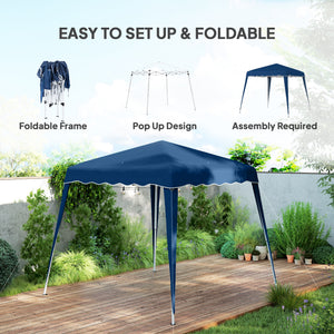 8' x 8' Pop Up Canopy, Outdoor Foldable Tent, Portable Canopy Tent with Carrying Bag for Camping, Party – view 3