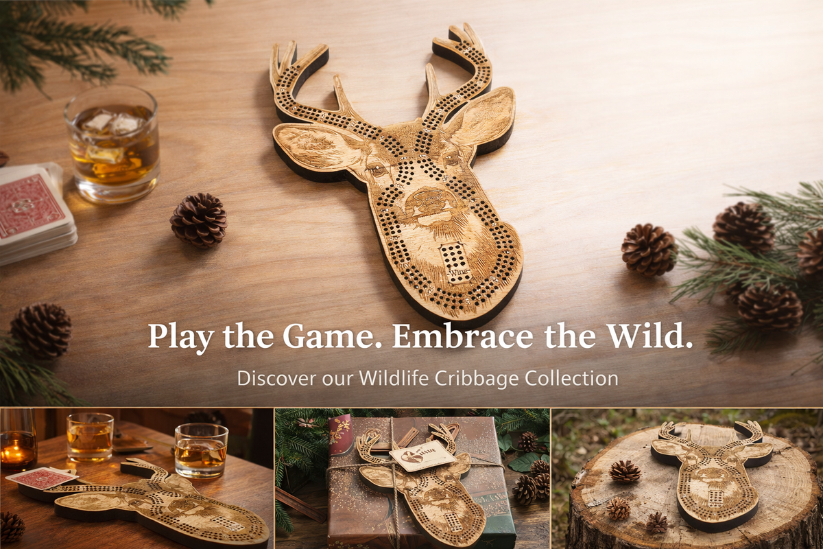 Deer Head Cribbage Board - Creations by Alfie
