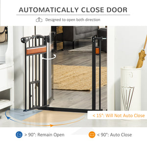 29.1''-31.5'' Extra Wide Dog Gate with Cat Door, 30"H Stair Gate with Extension, Wall Cups, Pressure Fit – view 4