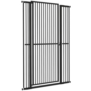 59" Extra Tall Cat Gate, 30"-41" Pet Gate with 2.8" and 5.5" Extensions, for Doorway, Hallway, Stairway