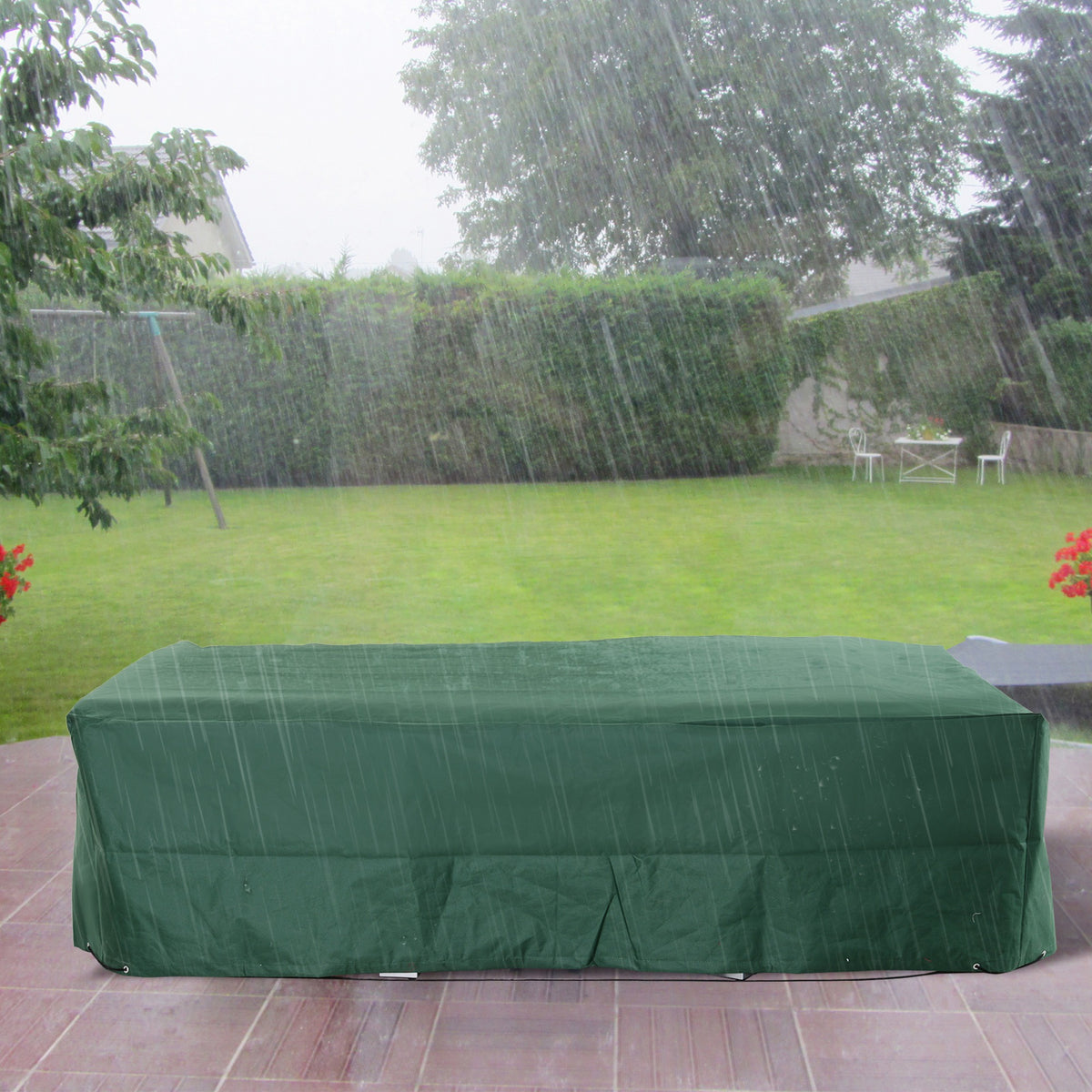 Patio Furniture Covers, Waterproof, Windproof and Anti-UV 300D Oxford Fabric Large Outdoor Furniture Cover for Outdoor Sectional Sofa Set, 97" x 65" x 26", Green