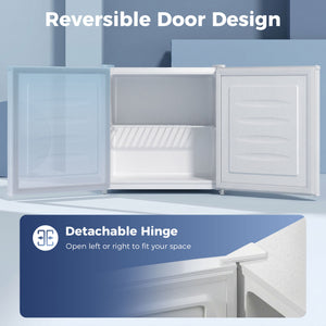 1.1 Cu. Ft. Mini Freezer, Compact Upright Freezer with Reversible Door, Removable Shelf – view 41